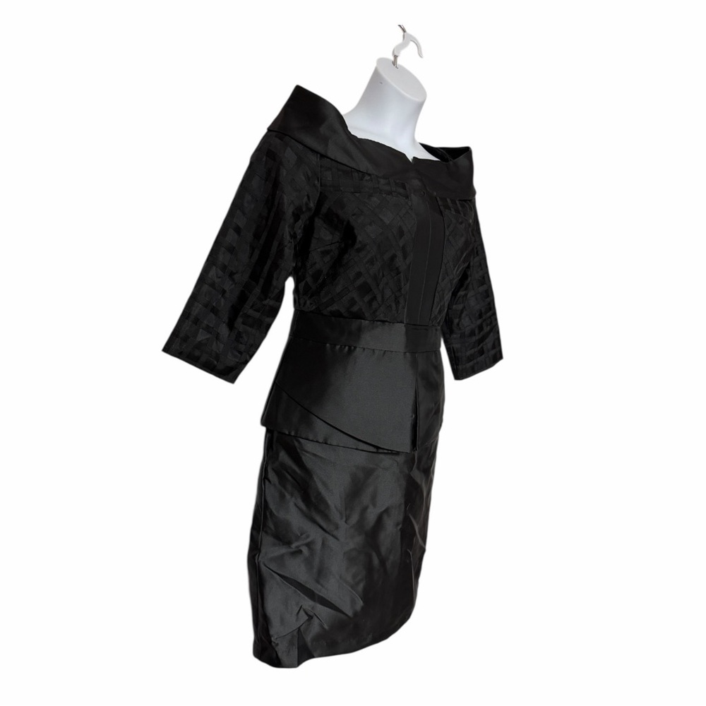 Midnight Velvet Catalog Business Formal Corporate Goth Black Widow Funeral Dress - Picture 3 of 15